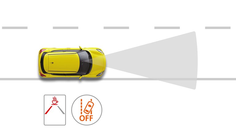 Grafik zur Müdigkeitserkennung im Suzuki Swift Hybrid.
